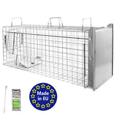 Piège à Animaux Humaine Animal Vivant Cage 105 x 34 x 42 cm Renard Chat Petigi