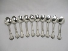 10 PETITES CUILLERES A CAFE A FRENAIS METAL ARGENTE COFFEE SPOON  PLATED SILVER