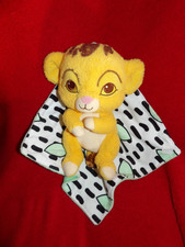 Doudou Peluche Disney Simba Bébé Roi Lion Couverture Verte Noire