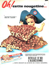 Publicité Advertising 0925  1960   l'Alsacienne biscuit Résille d'Or  nougatine