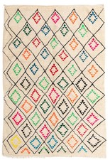 Tapis marocain en laine noir