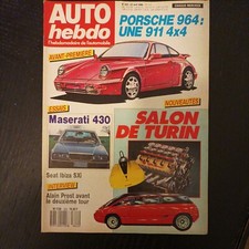 Auto hebdo 622 Maserati 430 biturbo seat Ibiza SXi Alain Prost maserati 200 si 