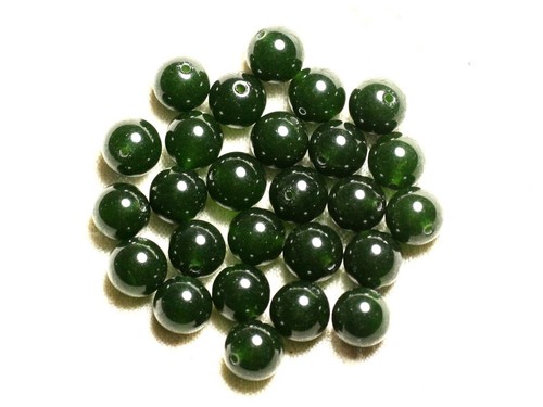 10pc perles pierre jade - pierre,