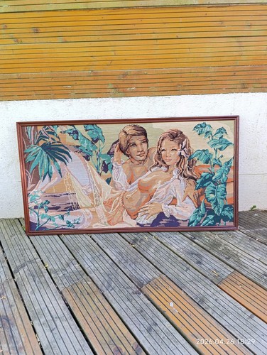 Canevas fini couple - canevas, femme