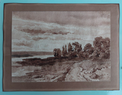 Lavis encre sépia viguier - lavis,