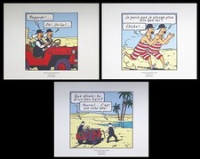 HERGÉ : TINTIN au pays de l'or noir, 3 Lithographies Ex Libris, 2010