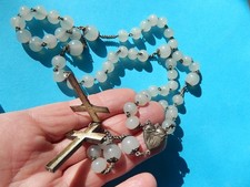 ANCIEN CHAPELET ARGENT PERLES