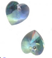 6 COEURS SWAROVSKI® ELEMENTS 6228 10.3 X 10 PROVENCE LAVENDER CHRYSOLITE BLEND
