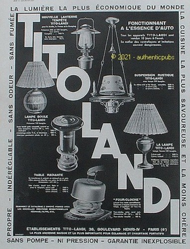 Publicite tito landi lampe - publicite,