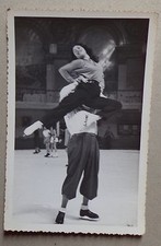 § P1- photographie ancienne COUPLE PATINEUR PATINEUSE PATINAGE SUR GLACE