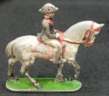 QUIRALU FIGURINE CAVALIER GENERAL EN BICORNE Aluminium peint