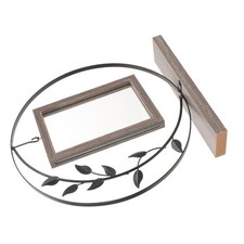 Cadre photo flottant vintage en métal à feuilles - Porte-photo familial de 15