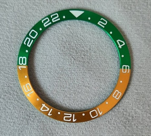 Metal bezel insert 38mm - metal, green