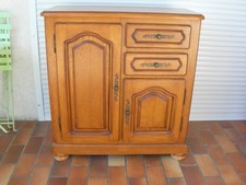 buffet bas en bois, plaqué chêne clair
