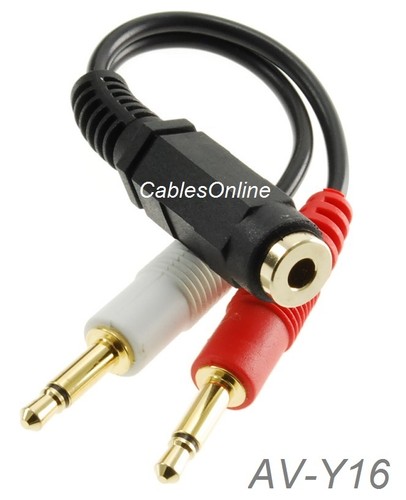 5mm stereo female to dual - female,