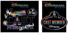 2 x Pins Disneyland Paris Cast