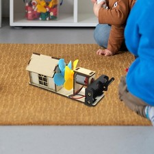 Jouet d'éoliennes DIY, jouets électroniques, jouets à tige, mini moteurs de