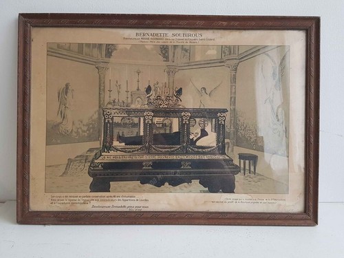 Ancienne gravure bernadette - ancienne,