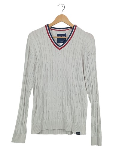 Hollister pull homme blanc col - blanc,