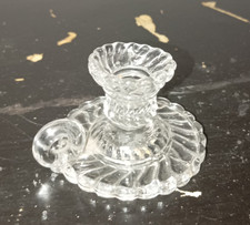 ANCIEN BOUGEOIR EN VERRE POUR CRECHE DE NOEL