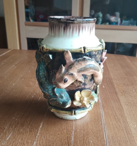 Vase barbotine décor - en,