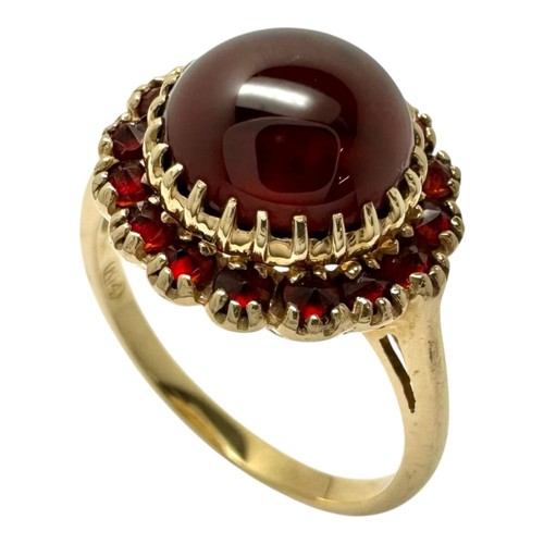 Bague grenat k14 - 3,9, g