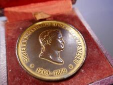 médaille bronze doré centenaire Napoléon 1er 1769-1869 D 50mm P46,88g