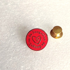 Pin's pin lapel enamel pins logo Don du Sang Blood Donation EGF Base Cuivré 16mm