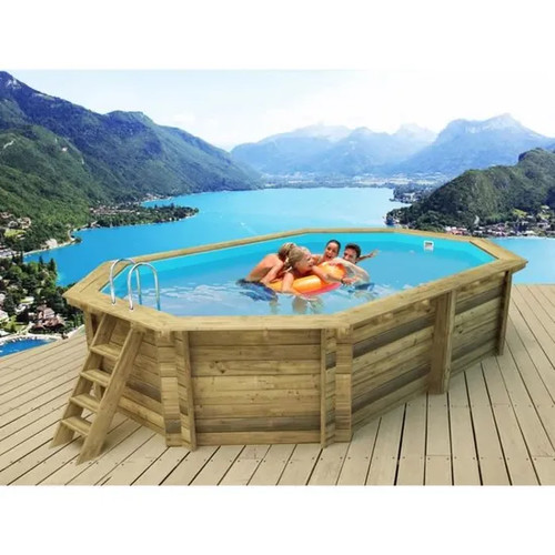 Piscine bois octogonale - piscine,