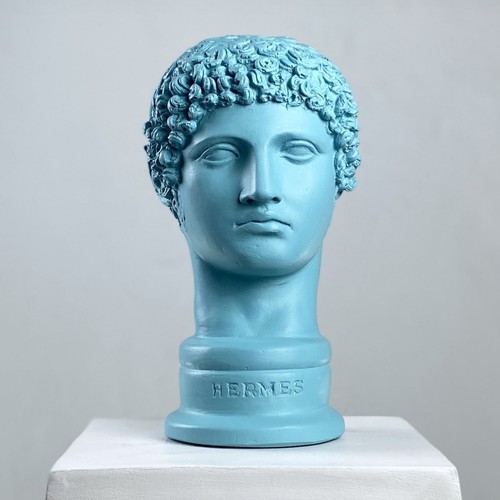 Buste hermès bleu pastel - buste,