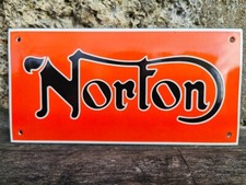 Plaque émaillée NORTON Enamel Sign no Triumph Guzzi Harley Bsa Bmw