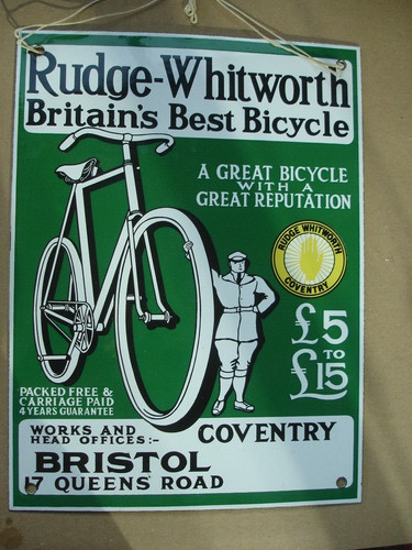 Plaque emaillee rudge - plaque,