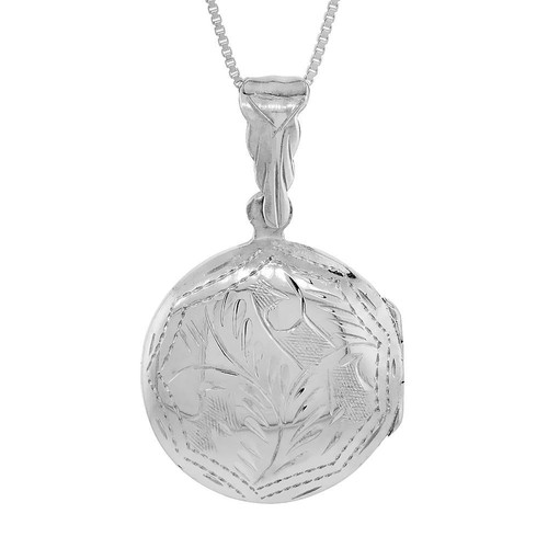 Argent sterling main gravé - main,