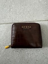 Portefeuille marron Guess, très bon état 11,5x10cm EBAY