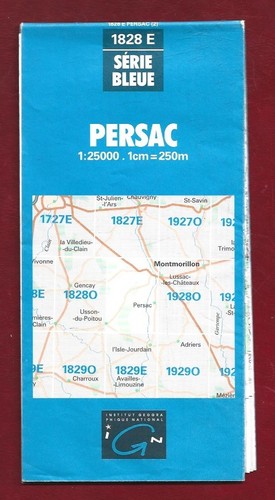 Carte ign serie bleue - bleue, .