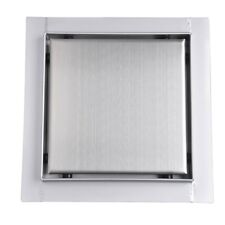 Q01 CANIVEAU DE DOUCHE EN INOX CARRE 15CM, STERFPUT DE DOUCHE, HAUTEUR AJUSTA...