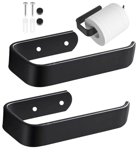 Porte papier toilette - toilette, noir