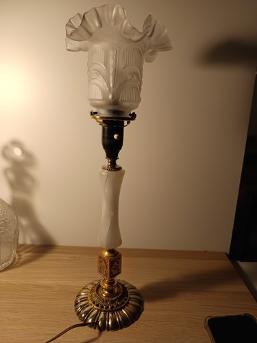 Lampe ancienne laiton doré - , et
