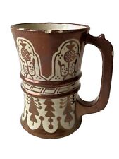 Récipient Céramique Lustrée Manises Style Hispano Mauresque Motifs Géométriques