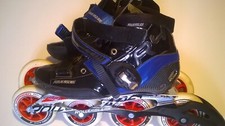 inline roller Powerslide R4 Carbon frame SG9 Rollerblade wheels hydrogen 100