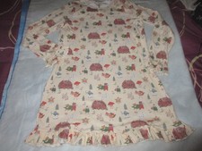 chemise de nuit manches longues maison M E à motifs ours et sapins 12 ans