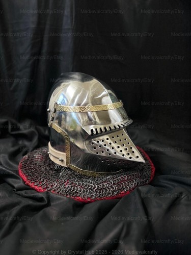 Casque médiéval klappvisor - casque,