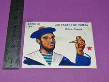 RARE CHROMO 1935 JOSEPH-MILLIAT Façons de fumer : PIPE BRULE-GUEULE