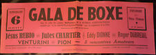 Affiche bandeau - Gala de BOXE - Montluçon (03) - Années  1950 - RUBIO/CHARTIER