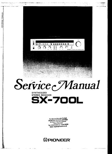 Service manuel instructions - service, d'instructions