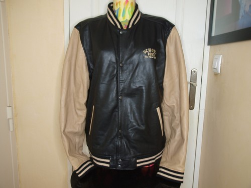 Vintage varsity schott cuir - vintage,