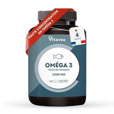 Omega 3 Huile de Poissons Sauvages 2 000mg - 4 mois - Haute concentration en ...