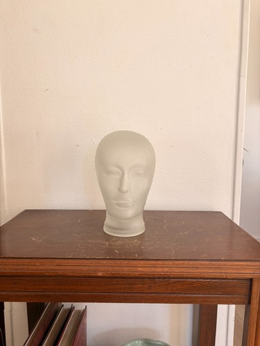 Tête mannequin verre dépoli - mannequin,