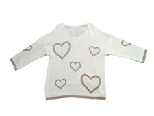 Pull Chaud Femme Tendance Mode Motif Coeur Doré 