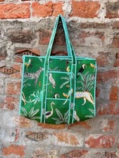 Indien Vert Tigre Imprimé